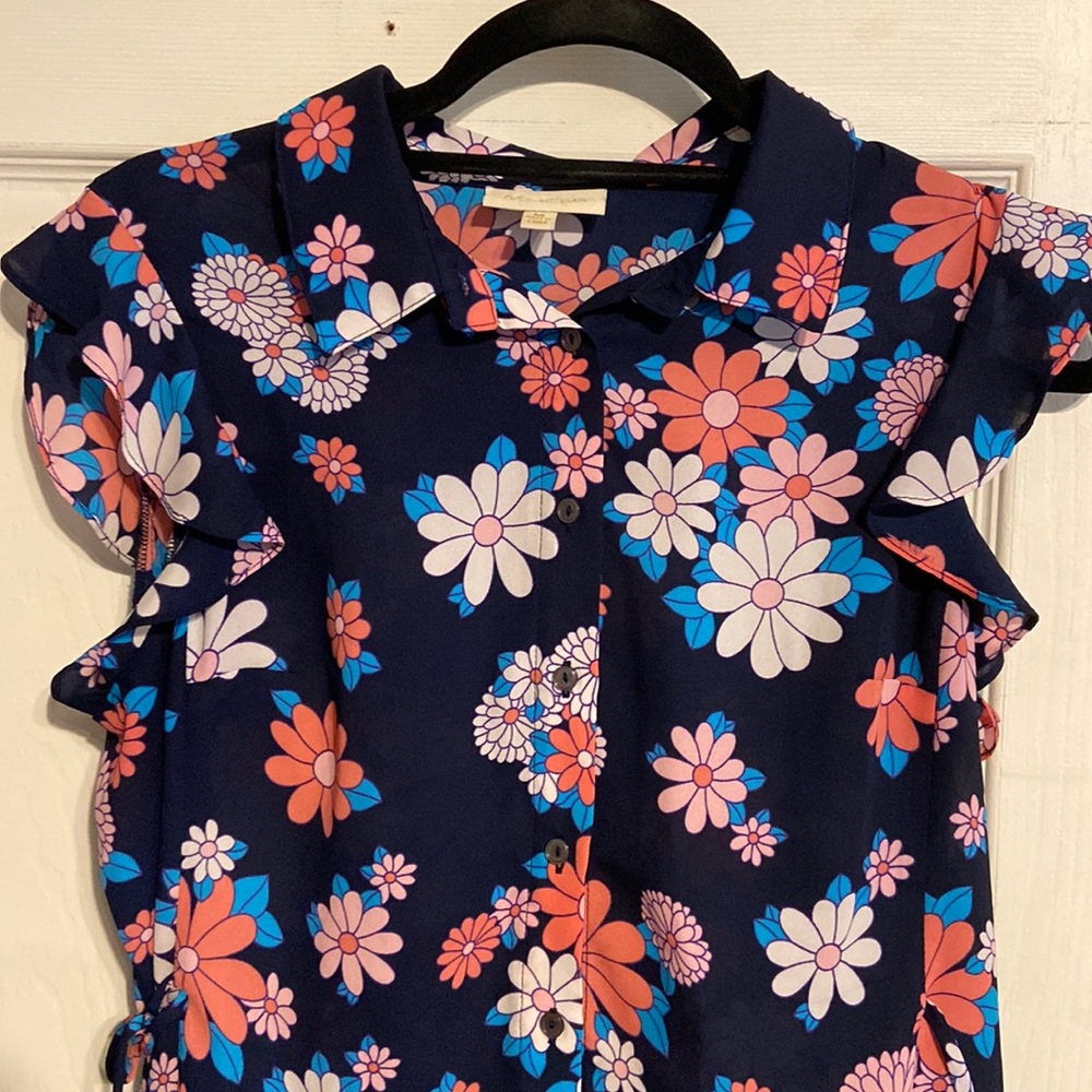 Retro Floral Sleeveless Top by Modcloth